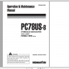 Komatsu Hydraulic Excavator PC78US 8 Operation Maintenance Manual WEAM013203 2012