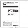 Komatsu Hydraulic Excavator PC78US 8 Operation Maintenance Manual WEAM013204 2014