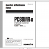 Komatsu Hydraulic Excavator PC88MR 8 Operation Maintenance Manual WEAM013103 2012
