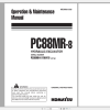 Komatsu Hydraulic Excavator PC88MR 8 Operation Maintenance Manual WEAM013105 2014