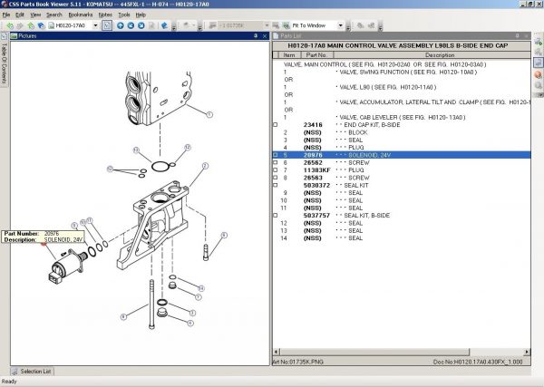 Komatsu Linkone CSS NET Parts Viewer 5.11 02.2022 JAPAN EUR USA Spare Parts Catalog DVD 7
