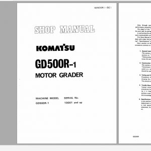 Komatsu Motor Frader GD500R 1 Shop Manual GD500R 1 BE1