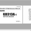 Komatsu Motor Grader GD313A 1 Operation Maintenance Manual SEAM02C80102