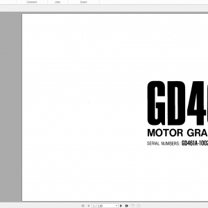 Komatsu Motor Grader GD461A 1 Operation Maintenance Manual SEAMG4610103