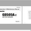 Komatsu Motor Grader GD505A 2 Operation Maintenance Manual SEAM23JA02