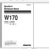 Komatsu Wheel Loader W170 Operation Maintenance Manual SEAM384A01