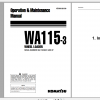 Komatsu Wheel Loader WA115 3 Operation Maintenance Manual VEAM120100