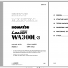 Komatsu Wheel Loader WA300L 3 Shop Manual SEBM017300 1999