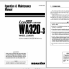 Komatsu Wheel Loader WA320 3 Operation Maintenance Manual SEAM036400 1999