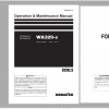 Komatsu Wheel Loader WA320 5 Operation Maintenance Manual PEN00575 C4 2018