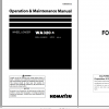 Komatsu Wheel Loader WA320 5 Operation Maintenance Manual TEN00540 02 2018