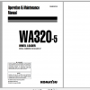 Komatsu Wheel Loader WA320 5 Operation Maintenance Manual VEAM240100 2006