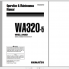 Komatsu Wheel Loader WA320 5 Operation Maintenance Manual VEAM240102 2008