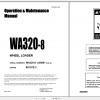 Komatsu Wheel Loader WA320 8 Engine 6D107E 7 Operation Maintenance Manual CEAM031600 2016