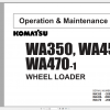 Komatsu Wheel Loader WA350 WA450 1 WA470 1 Operation Maintenance Manual SEAM04230104