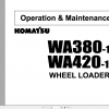 Komatsu Wheel Loader WA380 1 WA420 1 Operation Maintenance Manual SEAMU4230104