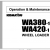 Komatsu Wheel Loader WA380 1 WA420 1 Operation Maintenance Manual SEAMU4230106