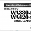 Komatsu Wheel Loader WA380 1 WA420 1 Operation Maintenance Manual SEAMU423C102