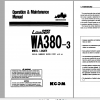 Komatsu Wheel Loader WA380 3 Operation Maintenance Manual OMEW380000