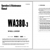 Komatsu Wheel Loader WA380 3 Operation Maintenance Manual SEAD005801 1998