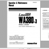 Komatsu Wheel Loader WA380 3 Operation Maintenance Manual TEN00260 01 2018