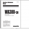 Komatsu Wheel Loader WA380 3H Operation Maintenance Manual VEAM460300 1999