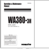 Komatsu Wheel Loader WA380 3H Operation Maintenance Manual VEAM460400 2001