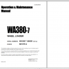 Komatsu Wheel Loader WA380 7 Engine 6D107E 2 Operation Maintenance Manual CEAM025805 2016