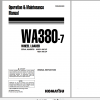 Komatsu Wheel Loader WA380 7 Operation Maintenance Manual VENAM40500 2012