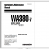 Komatsu Wheel Loader WA380 7 Operation Maintenance Manual VENAM40503 2016