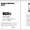 Komatsu Wheel Loader WA380 8 Engine 6D107E 3 Operation Maintenance Manual CEAM030206 2020