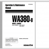 Komatsu Wheel Loader WA380 8 Operation Maintenance Manual VENAM48502 2017