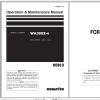 Komatsu Wheel Loader WA380Z 6 Operation Maintenance Manual PEN00665 C6 2018