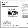 Komatsu Wheel Loader WA420 3 Operation Maintenance Manual SEAM006204 1999