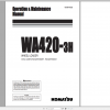 Komatsu Wheel Loader WA420 3H Operation Maintenance Manual VEAM470200 1999