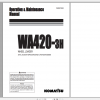 Komatsu Wheel Loader WA420 3H Operation Maintenance Manual VEAM470400 2001
