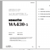Komatsu Wheel Loader WA430 5 Shop Manual SEBM025406 2017 1