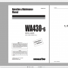 Komatsu Wheel Loader WA430 6 Operation Maintenance Manual VEAM350100 2005