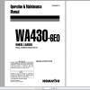 Komatsu Wheel Loader WA430 6E0 Operation Maintenance Manual VEAM948103 2016