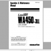Komatsu Wheel Loader WA450 3LL Operation Maintenance Manual PEN01186 00 2018