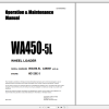 Komatsu Wheel Loader WA450 5L Engine 6D125E 3 Operation Maintenance Manual CEAM008902 2016
