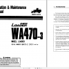 Komatsu Wheel Loader WA470 3 Operation Maintenance Manual OMEW4700K0 1998