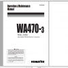 Komatsu Wheel Loader WA470 3 Operation Maintenance Manual VEAM480500 1999