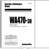 Komatsu Wheel Loader WA470 3H Operation Maintenance Manual VEAM480200 1999