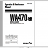 Komatsu Wheel Loader WA470 5H Operation Maintenance Manual VEAM180100