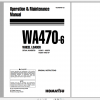 Komatsu Wheel Loader WA470 6 Operation Maintenance Manual VEAM946103 2011