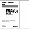 Komatsu Wheel Loader WA470 7 Operation Maintenance Manual VENAM42503 2016