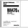 Komatsu Wheel Loader WA470 8 Operation Maintenance Manual VENAM49500 2016
