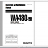 Komatsu Wheel Loader WA480 5H Operation Maintenance Manual VEAM190100
