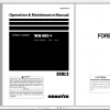 Komatsu Wheel Loader WA480 6 Operation Maintenance Manual PEN01548 00 2020